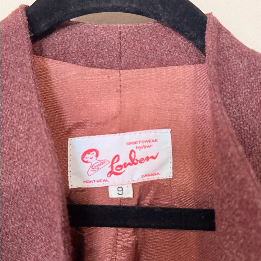 🇨🇦 Vintage Made In Montreal Canada Louben Cropped Jacket Size 9 Wool Blend